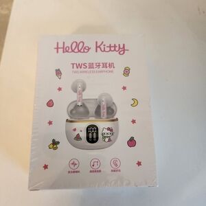 Hello Kitty Pink and White Earbud Headphones